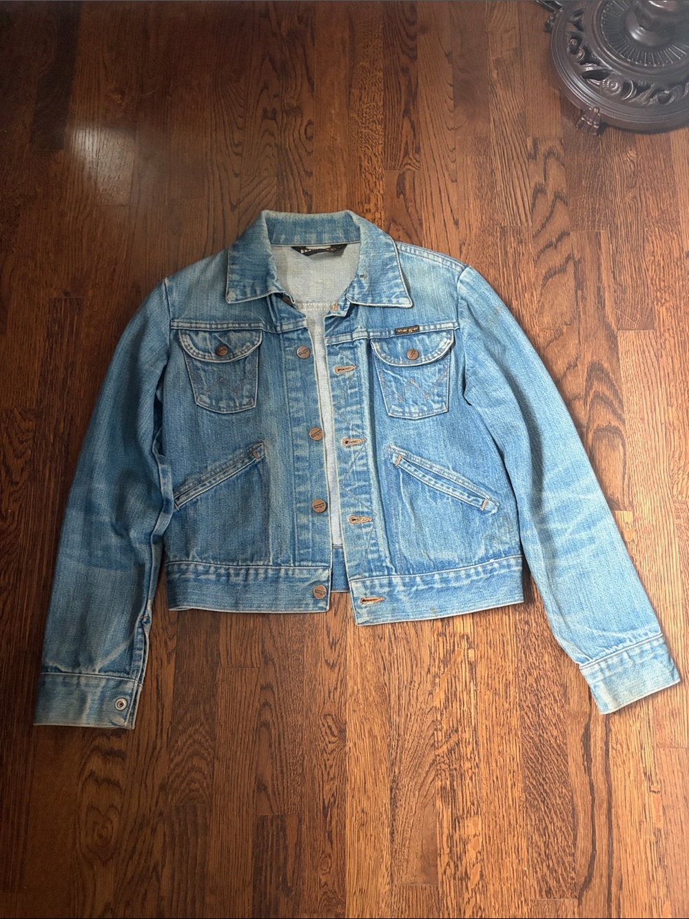 Vintage Wrangler Light Blue Denim Trucker Jean Jacket - Women's small